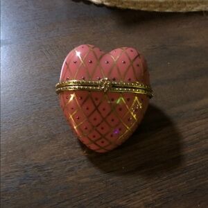 Pink and Gold Decorative Trinket Box